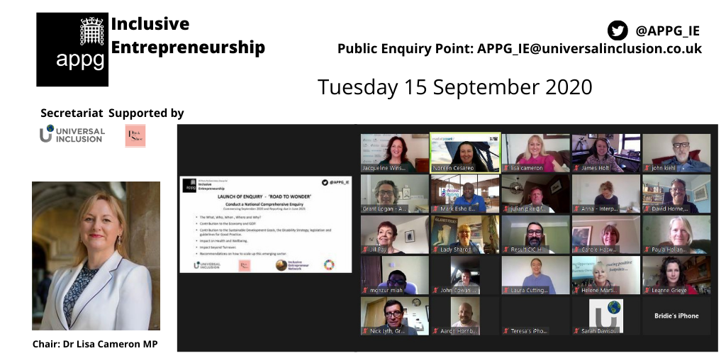 The first open meeting of the APPG for Inclusive Entrepreneurship
